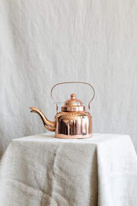 Pure copper <b>kettle</b> <b>vintage</b> style stovetop cookware ideal for herbal tea preparation daily home use kitchen essentials - Product Image 2
