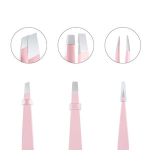 Kit de pinces à cils en acier inoxydable MARI Instruments, couleur personnalisée, pointe inclinée, pointe lisse durable, outil de beauté pour la manucure - Product Image 6