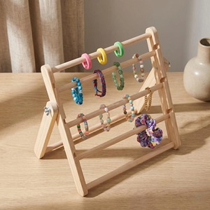 4 Tier <b>Wooden</b> Bangles Bracelets Watch Organizer Stand For Vanity <b>Table</b> Decoration And Organization Wholesale From India - Product Image 5