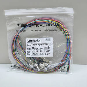 ผมเปียใยแก้วนำแสง12แกน9/125โหมดเดียวใยแก้วนำแสงแบบ Pigtail FC UPC SMF G652D 1.5เมตร - Product Image 4
