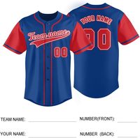 Jersey Baseball Klasik Pria Ukuran Besar 100% Poliester Anti-Bakteri Cepat Kering Bernapas V-neck Athletic Fit Kancing Penuh Retro