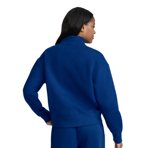 Conjunto de dos piezas para mujer: Sudadera de cuello alto con cremallera corta y pantalones de pierna ancha con bajo abierto, chándal holgado con cintura elástica y mangas largas - Product Image 2