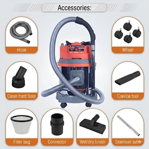 Aspiradora Húmeda/Seca HYDROPLUS INTERNATIONAL de 25L, 1600W, Alta Succión, 200M Bar, Acero Inoxidable, Electrónica, Comercial/Industrial - Product Image 3