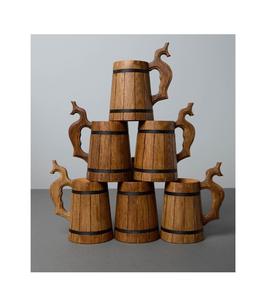 Mug à café ou à thé en bois personnalisé avec un design contemporain, isolation thermique chaude/froide, mug en bois 100% naturel, livraison directe d'usine - Product Image 1