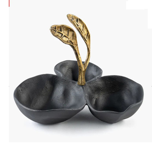 Bol de service en métal noir pour la maison, l'hôtel, le restaurant, la décoration de table, les fruits, pour Noël, prix bas - Product Image 1