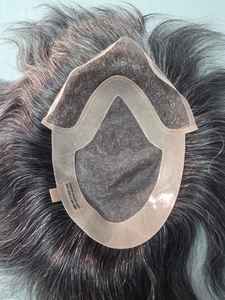 วิกผมผู้ชายแบบโมโนฟรอนท์เลซ รีมี่แฮร์ ยอดขายดีที่สุด  วิกผมโปร่งใส HD Lace Toupee Taz Hair บังกลาเทศ วิกผมแท้คุณภาพสูง - Product Image 2