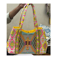 Sac à main fourre-tout en cuir brodé bohème pour femmes, écologique et durable