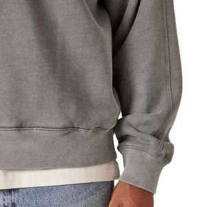 Sweat-shirt en molleton gris pour homme, col montant, coupe classique, pull décontracté pour l'automne - Product Image 5