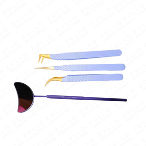 Pinces à extensions de cils en acier inoxydable Diamond Grip, finition satinée, large gamme de couleurs, pinces pointues, droites et courbées - Product Image 6