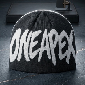 Charcoal Knit Beanie Hat White Custom Logo Ribbed <b>Winter</b> <b>Cap</b> Unisex Streetwear Fashion Headwear Wholesale OEM Manufacturer - Product Image 4