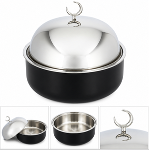 Premium Stainless Steel Dome Lid Chafing Dish Buffet <b>Server</b> <b>Food</b> Warmer Catering Serving Bowl with Elegant Handle - Product Image 4