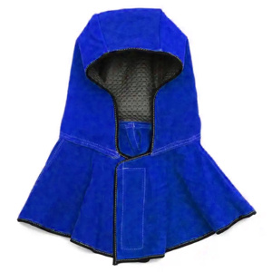 High Quality Cowhide Suede Split Leather Welding <b>Cap</b> Industrial Work Clothing Fireproof Feature Safety Hood Head Protection - Product Image 5