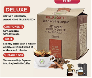Café Molido Hello 5 Coffee Deluxe, Mezcla Premium de Arábica y Robusta Vietnamita, 250g para Espresso, Vida Útil de 18 Meses - Product Image 2