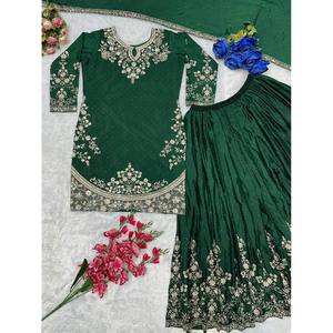 Conjunto de ropa de fiesta de diseñador para mujer, parte inferior superior y Plazza, elegante y elegante - Product Image 4