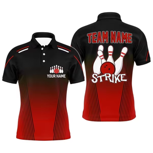 Chemises de golf personnalisées en coton 100% pour hommes, à manches courtes, imprimées par sublimation, uniformes professionnels, 180 grammes, anti-plis, avec poche - Product Image 1