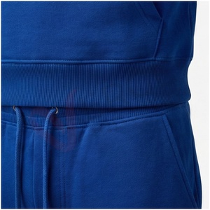 Ensemble de survêtement bleu à capuche pour homme, manches longues, couleur unie, décontracté, respirant, coupe régulière, pour l'automne - Product Image 5