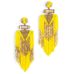 Boucles d'oreilles pendantes personnalisées faites à la main avec perles de rocaille, bijoux de fête tendance de style perlé par MD HANDICRAFTS - Product Image 2