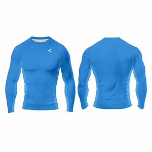 Rashguard personnalisé extensible 4 directions MMA BJJ OEM pour hommes, manches courtes, chemises décontractées en satin, respirant à l'avant, antibactérien, UPF50+ - Product Image 4