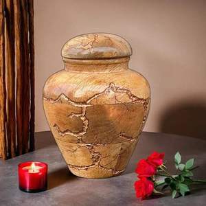 Urna Funeraria Moderna de Madera para Cremación, Recipiente para Cenizas Conmemorativas con Exterior Decorativo y Tapa de Cierre Seguro - Product Image 2