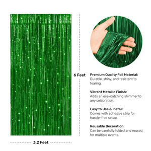 Kit Combinado Verde Brillante para la Ceremonia Mehndi |   45 globos amarillos y verdes y cortinas de papel de aluminio |   Bandera con Brillo para Mehndi - Product Image 4