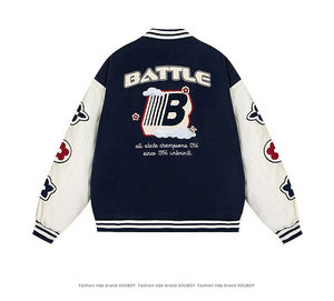 Veste bomber à capuche coupe-vent en toile personnalisée pour homme, style streetwear - Product Image 2