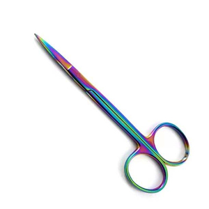 กรรไกรตัดม่านตาแบบปลายตรง สแตนเลสสตีล น้ำหนักเบา คุณภาพสูง ใช้ซ้ำได้ สำหรับการผ่าตัด มีขนาดให้เลือกตามสั่ง - Product Image 1