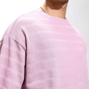 Conjunto de Dos Piezas para Hombre, Estampado, Ligero, Anti-Pilling, 100% Algodón, Cintura Elástica, Manga Corta, Cuello Redondo - Product Image 5