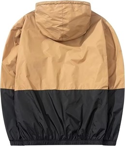 Chaqueta Cortavientos Color Block 100% Poliéster Ligera Resistente al Agua con Capucha para Hombre y Mujer - Product Image 2