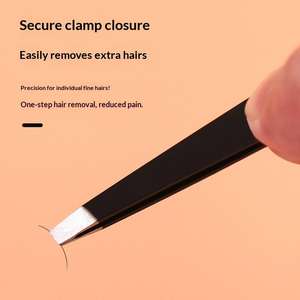 Pinzas Profesionales para Cejas de Acero Inoxidable de Cuatro Piezas, Juego de Belleza de Alta Calidad para Dar Forma, Puntas de Fibra Reutilizables, Ligeras, de Cuero - Product Image 2