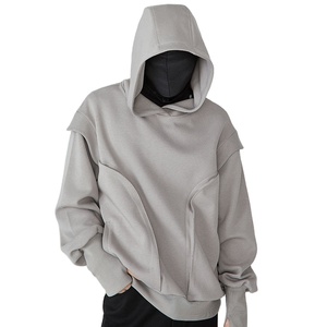 Sweat à capuche en détresse Vintage Crewneck hommes lavage à l'acide avec impression personnalisée graphique 100% coton automne sweats à capuche surdimensionnés - Product Image 1