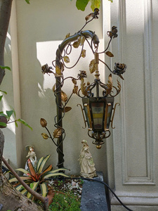 Wrought Iron for Design LED Wall <b>Lamp</b> with <b>Remote</b> <b>Control</b> Warm White Light Custom Colors for Courtyard Vietnam - Product Image 6