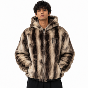 Sudadera con Capucha para Hombre, de Forro Polar Grueso, Estilo Sherpa, con Logotipo Personalizado Bordado, Tacto Suave, Corte Holgado, para Invierno - Product Image 1