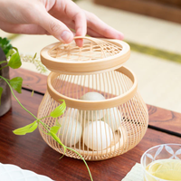 Hochwertige hand gewebte Rattan Box mit Deckel Kunst handwerk Geschenk Dekoration Zubehör Vietnam esi scher Hersteller für Wohnkultur