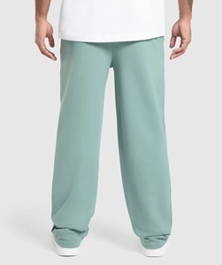Custom OEM Service Casual Blank Fitness Straight Leg <b>Elastic</b> Polyester / Cotton Sport Sweatpants Men's Athleisure Pants - Product Image 2