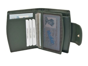 Wholesale New Fashion <b>Cute</b> Style RFID Clutch <b>Purse</b> Women Genuine Leather Loop Closure Short Card Wallet Passport Polyester - Product Image 6