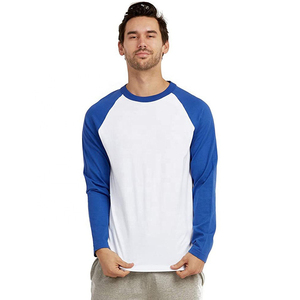 Camiseta Deportiva Vintage para Hombre, Mangas Raglán, Cuello Redondo, Color Azul Marino Sólido, Manga Larga, 100% Algodón, Impresión Digital - Product Image 5