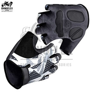 Gants de cyclisme de haute qualité, rembourrés, demi-doigts, respirants, antidérapants, pour l'entraînement en extérieur - Product Image 3