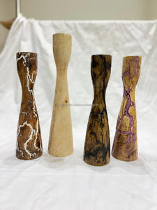 Support de bougie en bois fait main, forme ovale, décoration d'intérieur, support de bougie pour table à manger de cuisine, qualité supérieure - Product Image 6