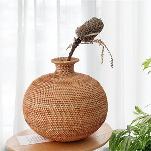 Vase de luxe en rotin naturel pour décoration de maison, vases à fleurs pour centres de table, mariages, fêtes, événements - Product Image 5