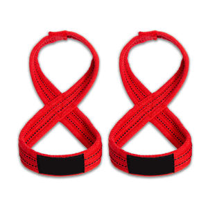 Sangles de musculation personnalisées avec logo en forme de 8 pour la musculation en salle, haltérophilie, haute qualité, service OEM, prix de gros - Product Image 1