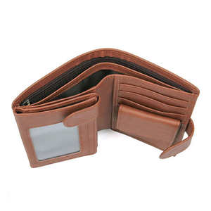 กระเป๋าสตางค์หนังแท้ผู้ชายแบบพับสองตอน RFID / กระเป๋าสตางค์ผู้ชายขายดีออนไลน์ / กระเป๋าสตางค์หนังแท้ทรงบางสำหรับผู้ชายขายส่ง - Product Image 3