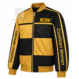 Custom NCBW Coalition <b>Women</b> Windbreaker embroidered logo blue & gold Casual Style for female with polyester lining - Product Image 2