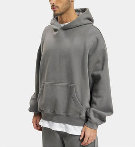 Sudadera con capucha extragrande y acogedora, con forro polar suave, diseño de hombros caídos, corte relajado y estilo moderno de streetwear. - Product Image 1