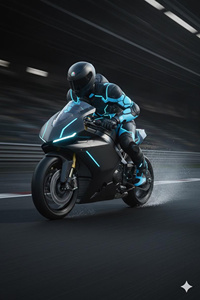 Traje de Motociclismo Neon Pulse de Manga Larga para Hombre, Armadura con Estampado Luminoso, Secado Rápido, para Todas las Estaciones, Estilo Cyber Volt - Product Image 4