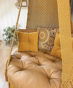 <b>Macrame</b> Hanging Swing, <b>Macrame</b> Chair, Hammock Chair, Indoor Chair, Patio Swing Chair, Boho Decor Chair - Product Image 2