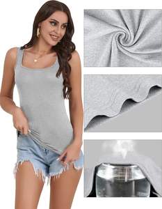 Camiseta sin Mangas para Mujer, Cómoda para el Día a Día, Tejido Suave y Elástico, Transpirable, Ligera, Tacto Suave, Movimiento Fácil, Corte Relajado, Informal - Product Image 5