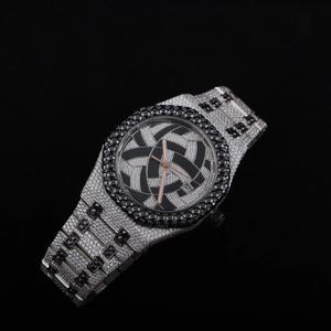 Reloj de Lujo Antiguo con Diamantes de Moissanita, Acero Inoxidable, Movimiento Mecánico ETA, Cristal de Zafiro, Claridad VVS 10 - Product Image 4