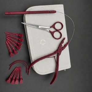 High Quality Stainless Steel Micro Bead Hair Extension <b>Pliers</b> <b>Set</b> Black Gold-Sustainable Reusable Hair Extension Tools Kit - Product Image 3