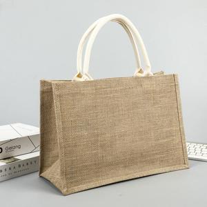 Premium Handmade Jute Beach Tote <b>Bag</b> with Soft Cotton Rope Handles Spacious Design for Women Summer Vacation - Product Image 1