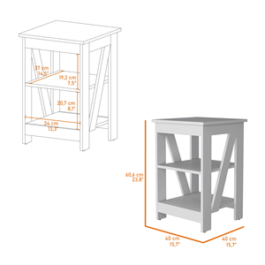 Consolle Bianca con 2 Ripiani - Product Image 5